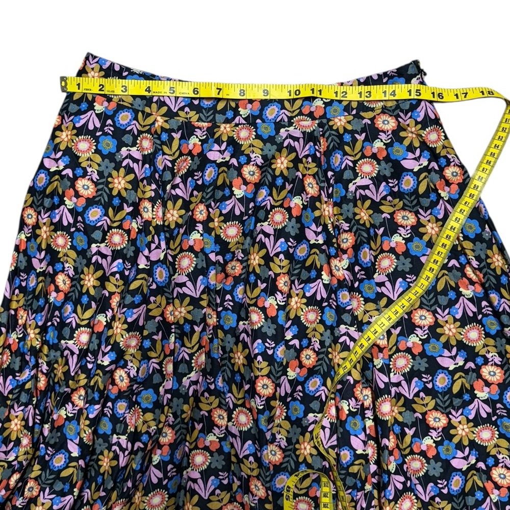 Boden Floral Maxi Skirt — Black with Blue, Pink, Yellow & Green Floral Print - Picture 7 of 7